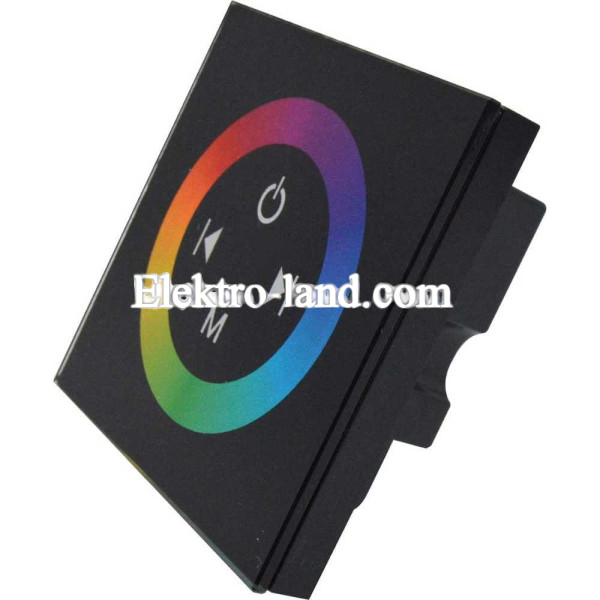 RGB Контроллер с клеммами черный 12A DC12-24V - Сенсорная панель 4 кнопки